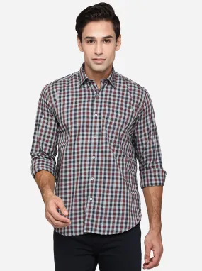 Multicolor Checked Smart Fit Casual Shirt | Greenfibre