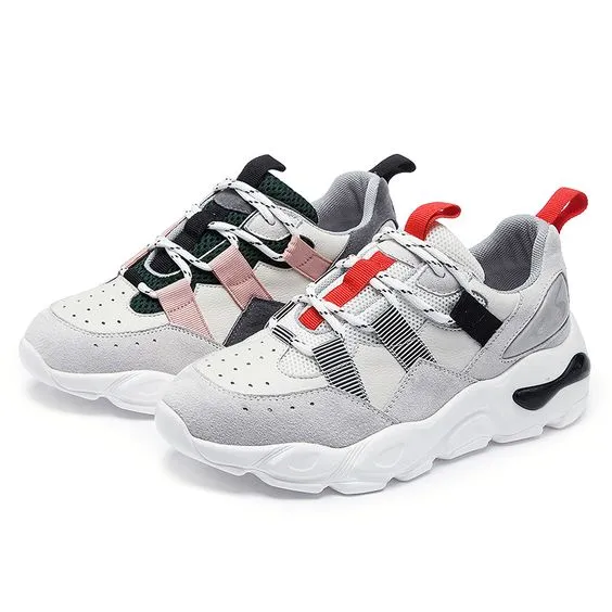 Women's Round Color Block Sneaker Shoes